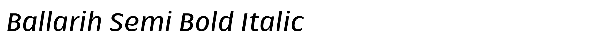 Ballarih Semi Bold Italic image